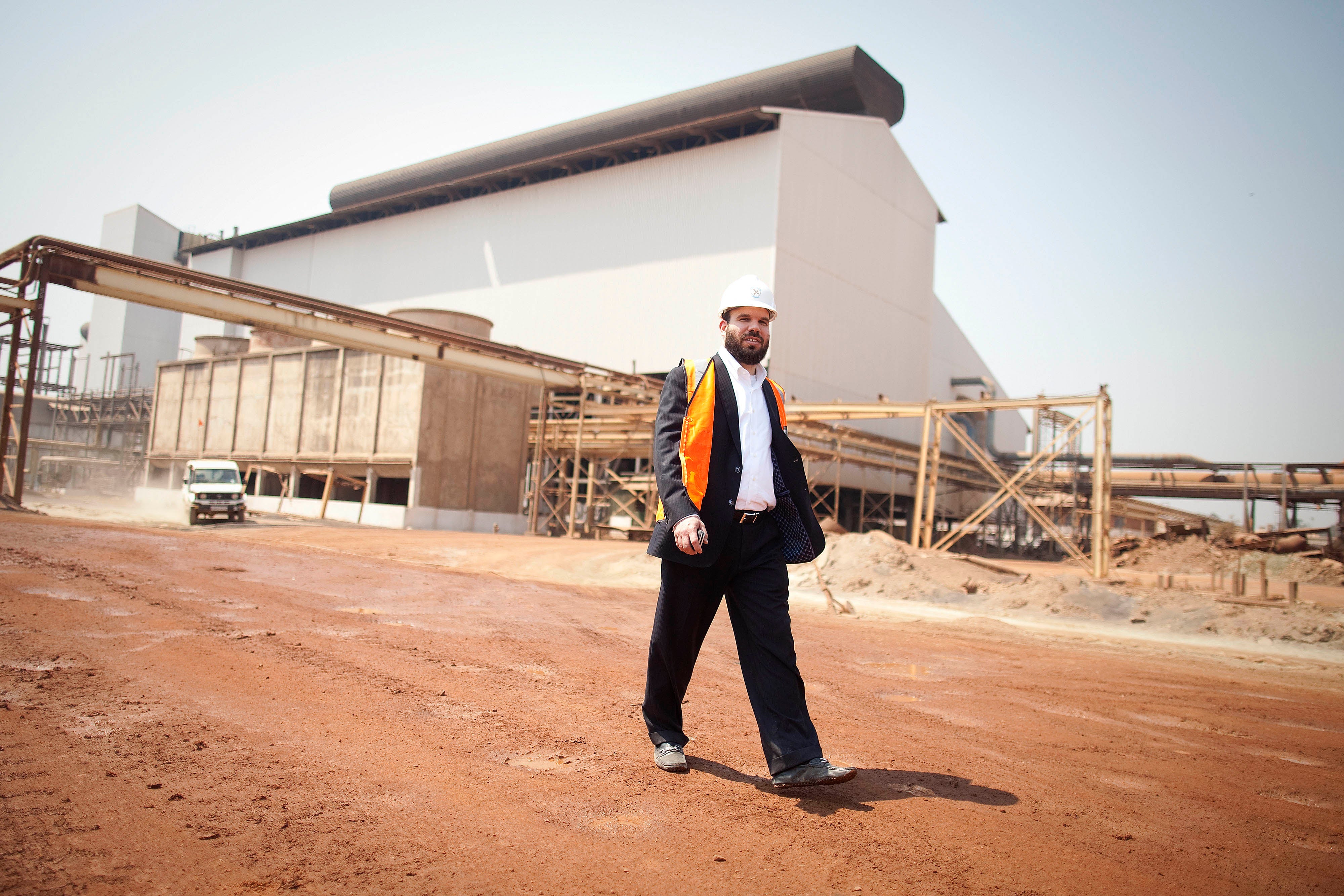 Israeli billionaire Dan Gertler walks through the Katanga Mining Ltd. copper and cobalt mine complex in Kolwezi, Democratic Republic of Congo, August 1, 2012.