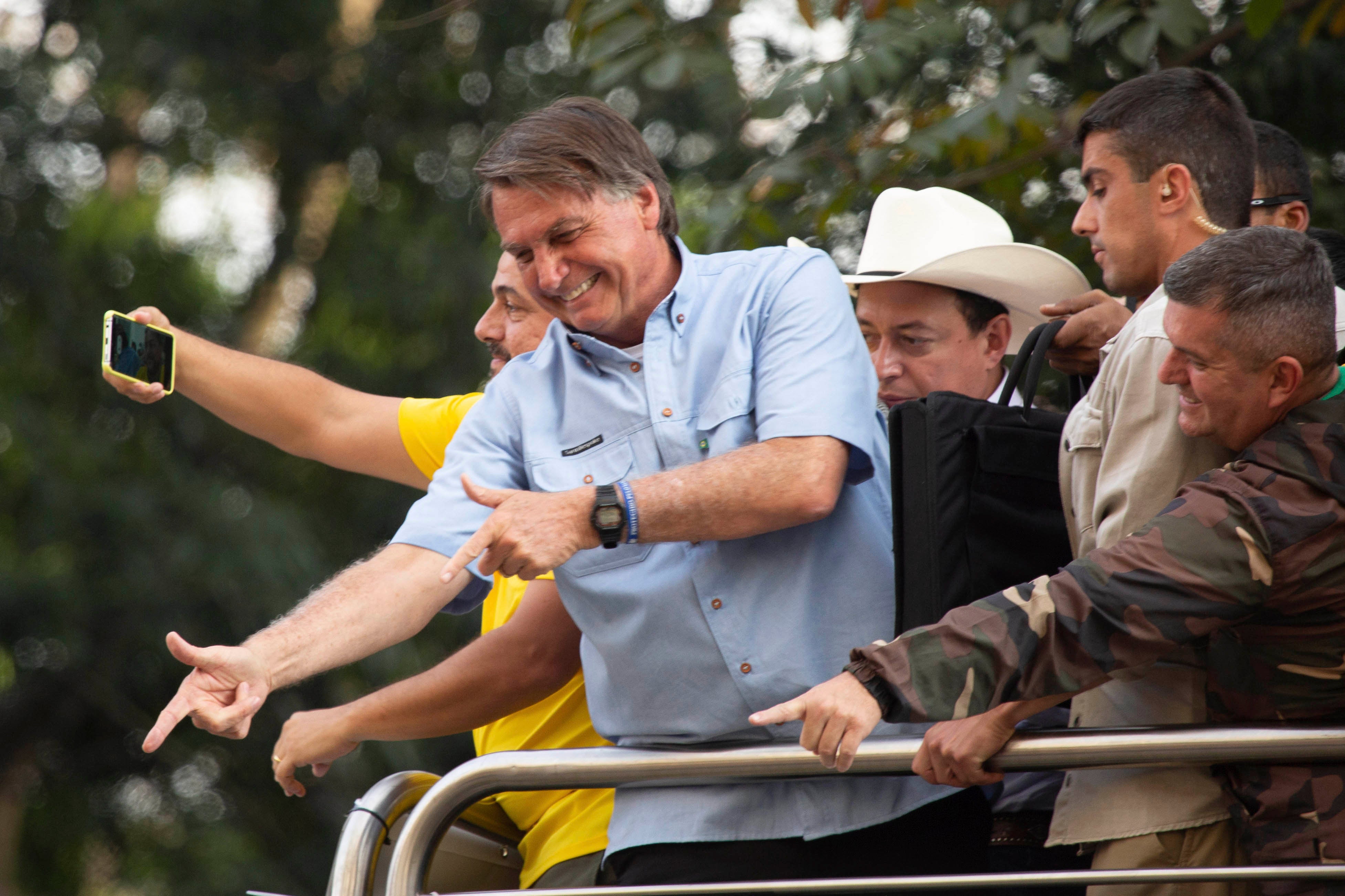 El presidente de Brasil, Jair Bolsonaro, en una manifestación el 7 de septiembre de 2021 en São Paulo, Brasil. 