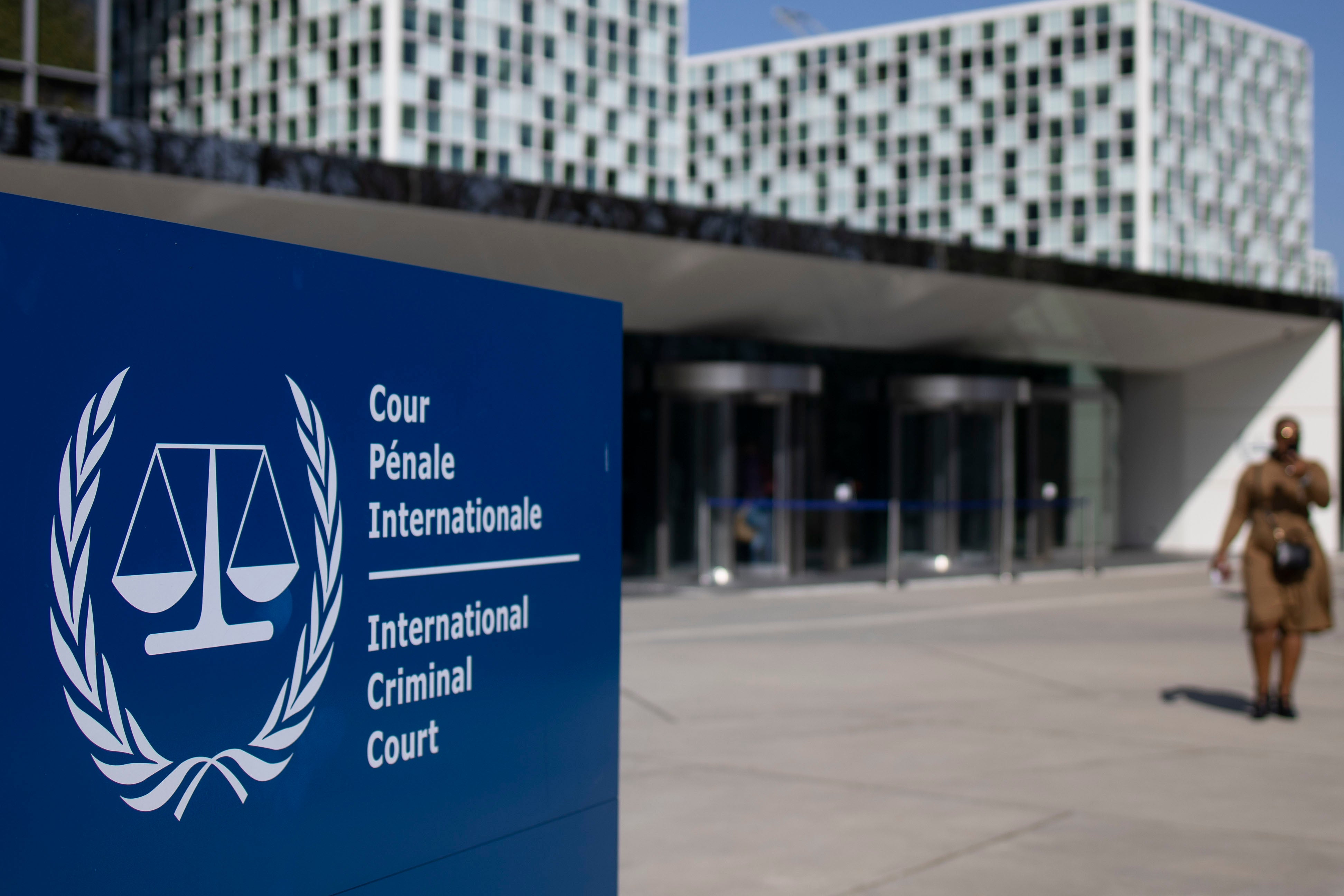 Exterior view of the International Criminal Court in The Hague, Netherlands.