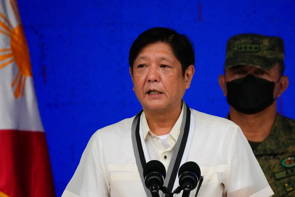 President Ferdinand Marcos Jr. at the Presidential Security Group Change of Command ceremony on July 4, 2022, in Manila, Philippines.