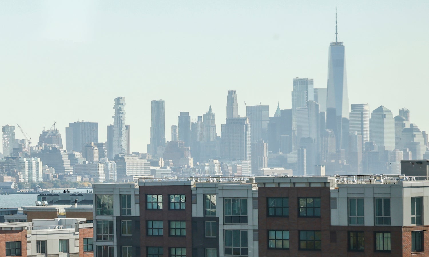 View from Jersey City to Manhattan in New York City.