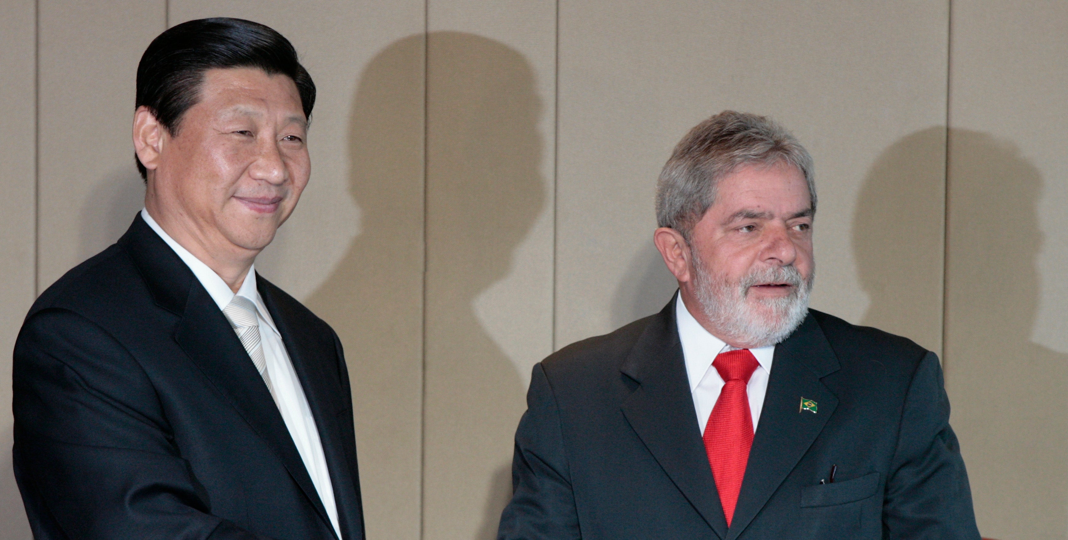 China's then Vice-President Xi Jinping, left, and Brazil's President Luiz Inacio Lula da Silva during a meeting at the presidential palace in Brasilia, February 19, 2009. 