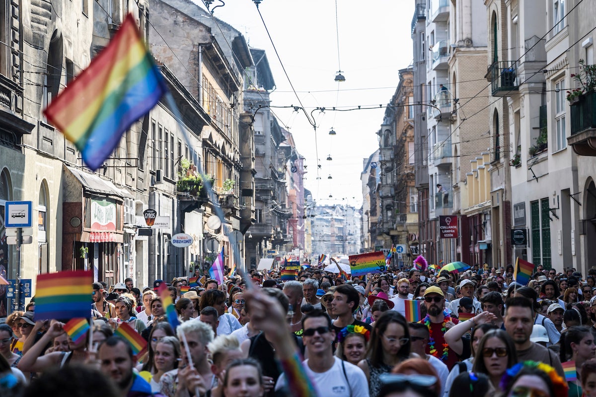 Pride parade in Budapest, Hungary, July 15, 2023.