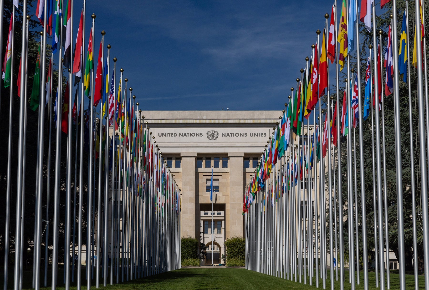 United Nations European headquarters in Geneva, Switzerland, September 11, 2023. 