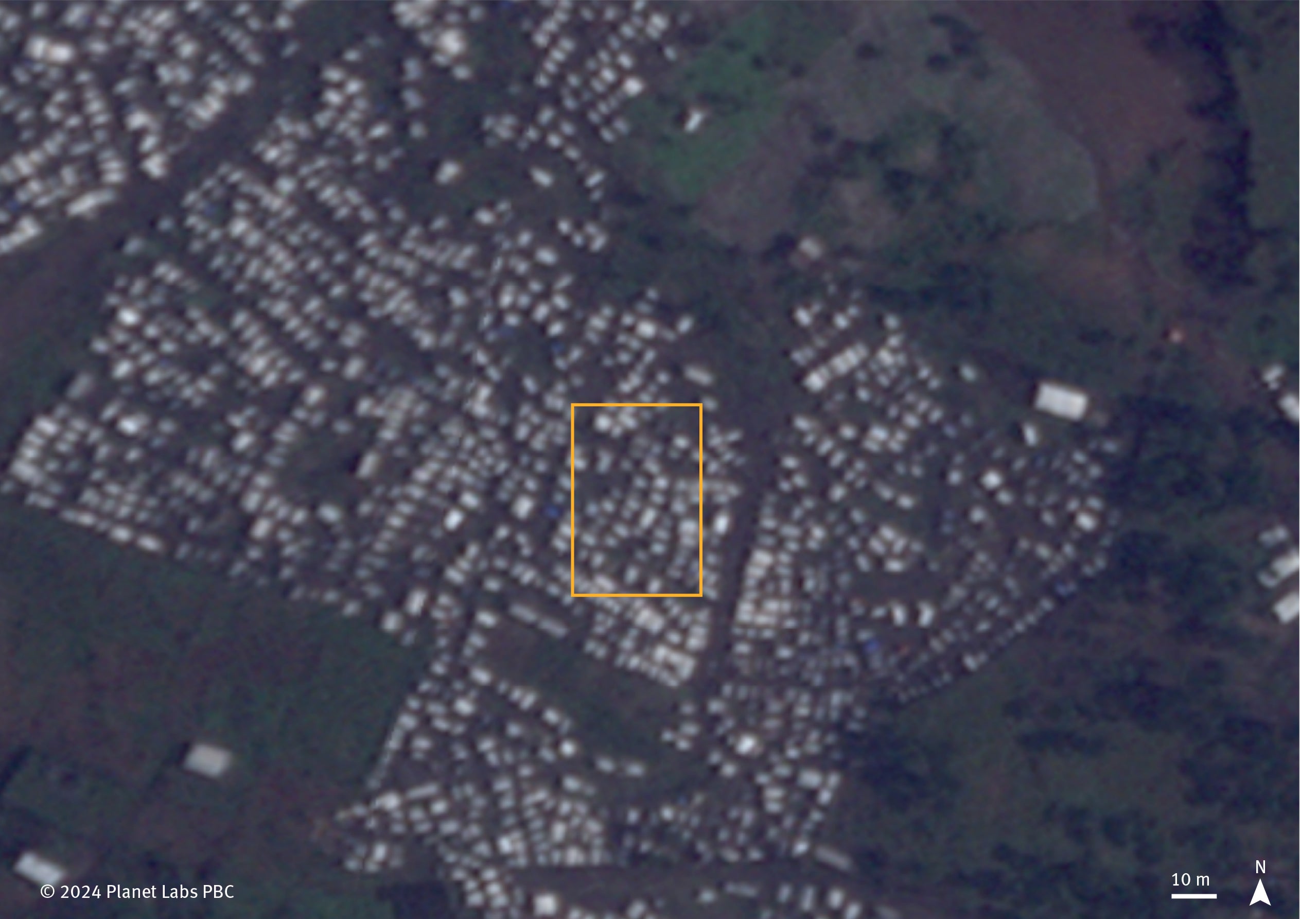 Annotated satellite image