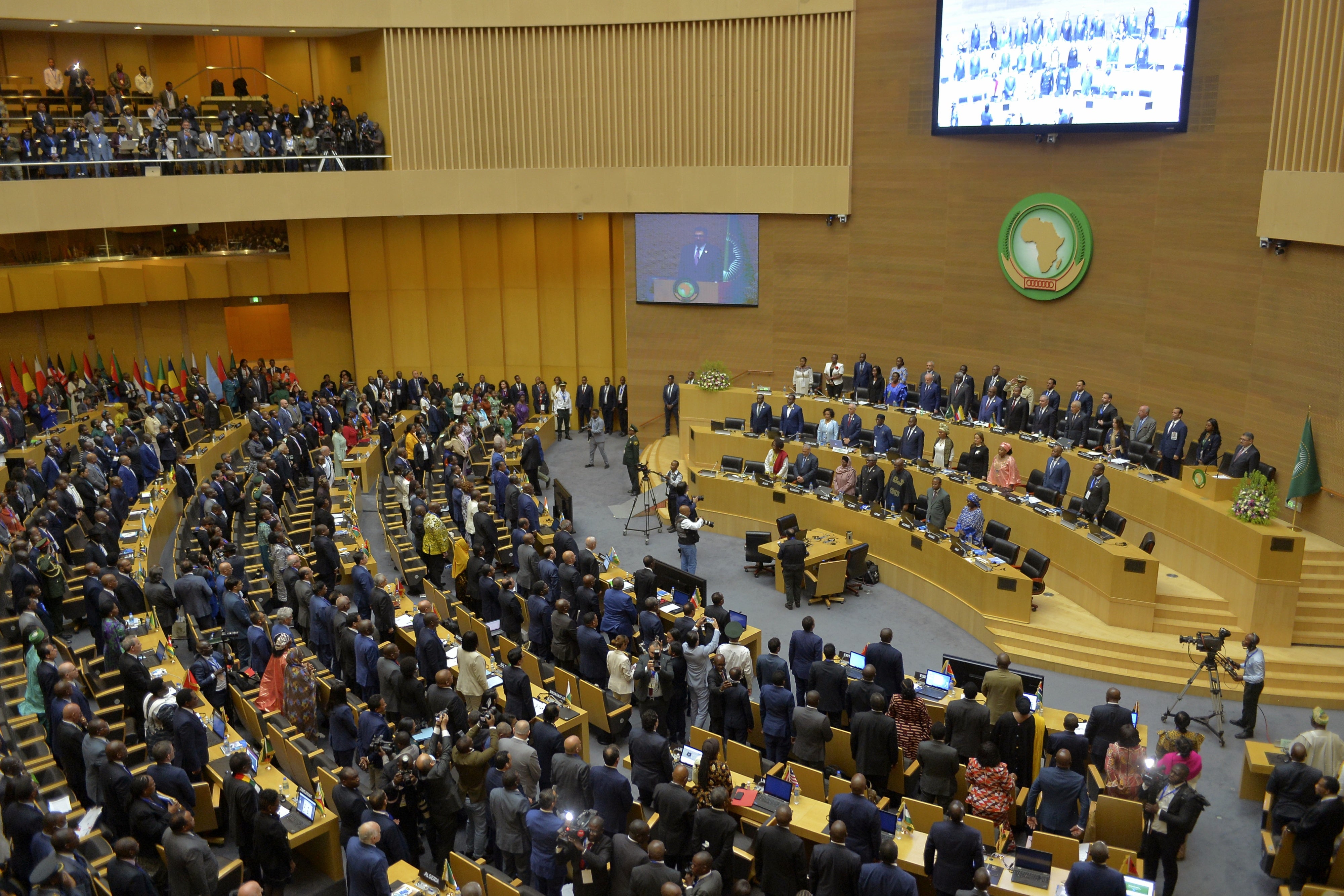 African heads of state attend the 37th Ordinary session of the African Union Summit at the Union's headquarters in Addis Ababa, Ethiopia, February 17, 2024.
