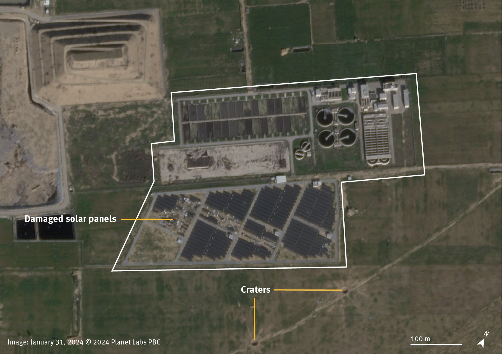 Annotated satellite image