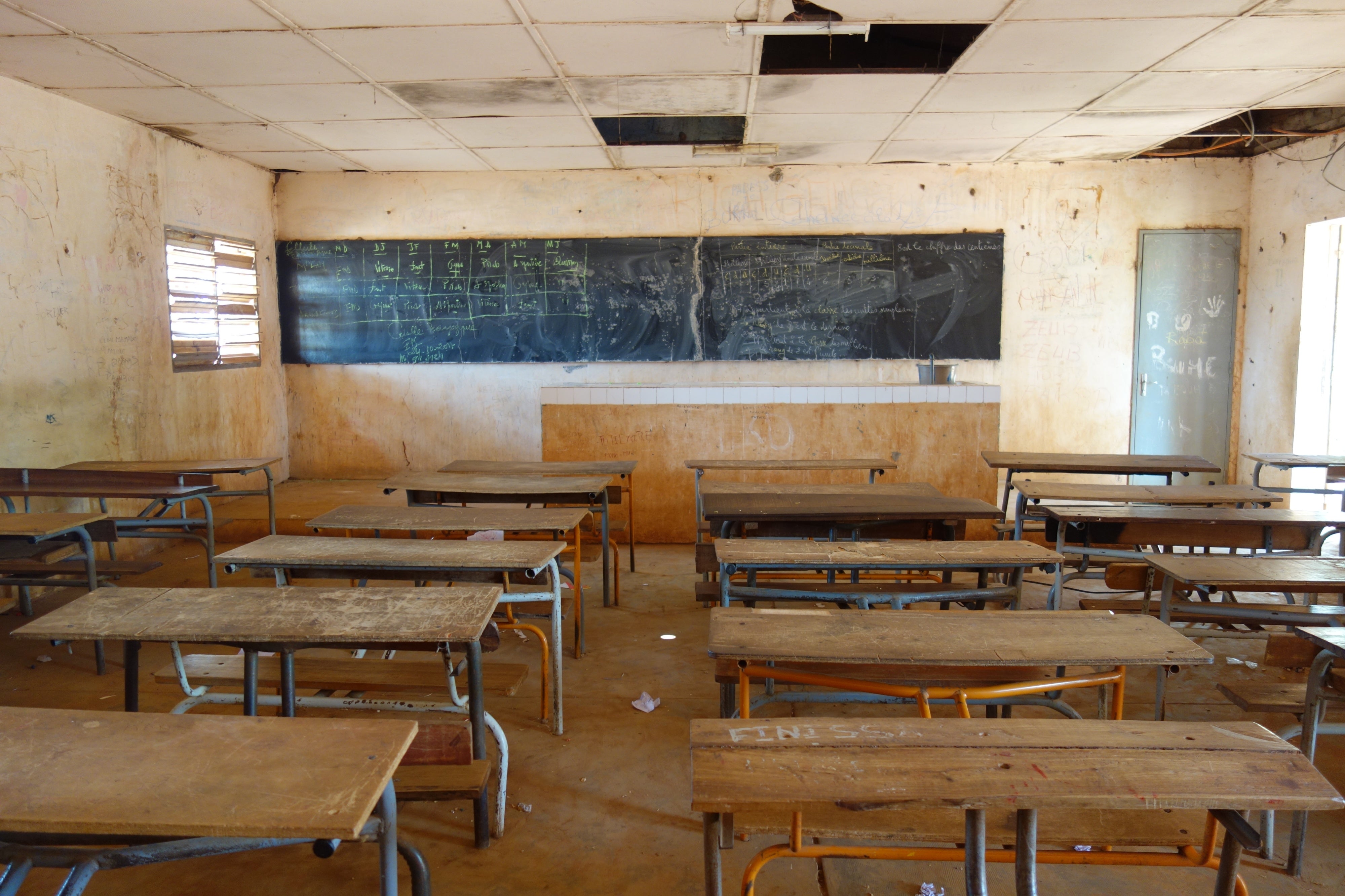An empty classroom