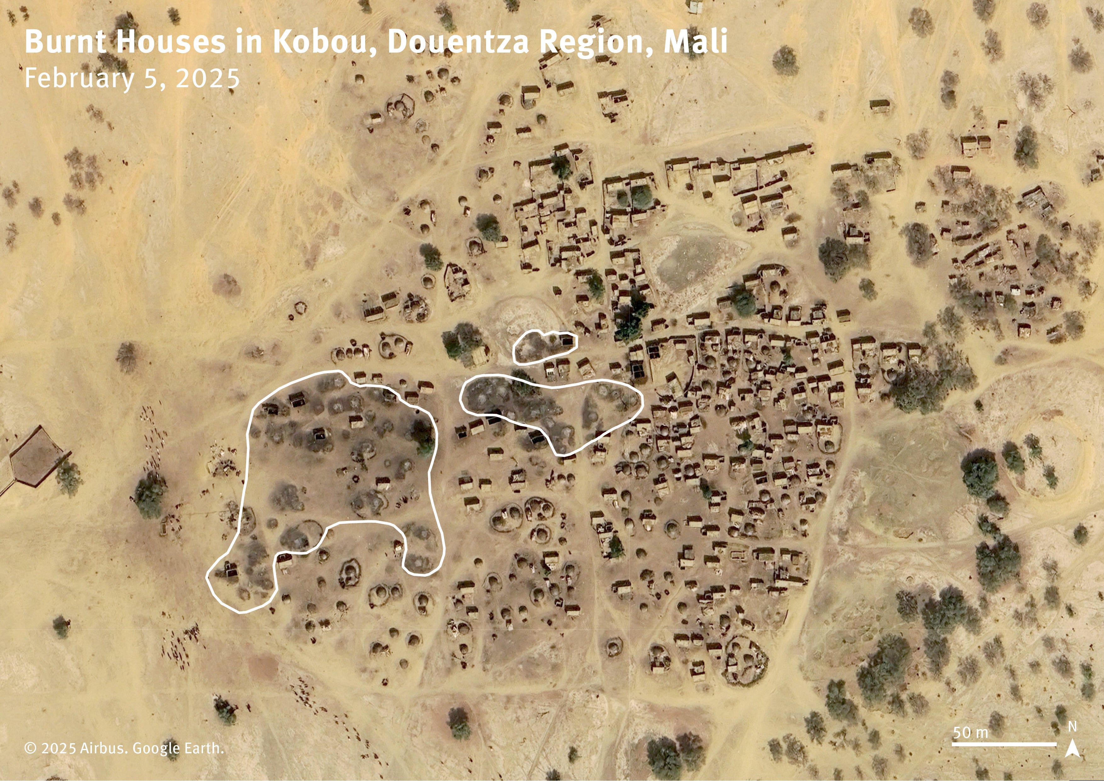 Annotated satellite image