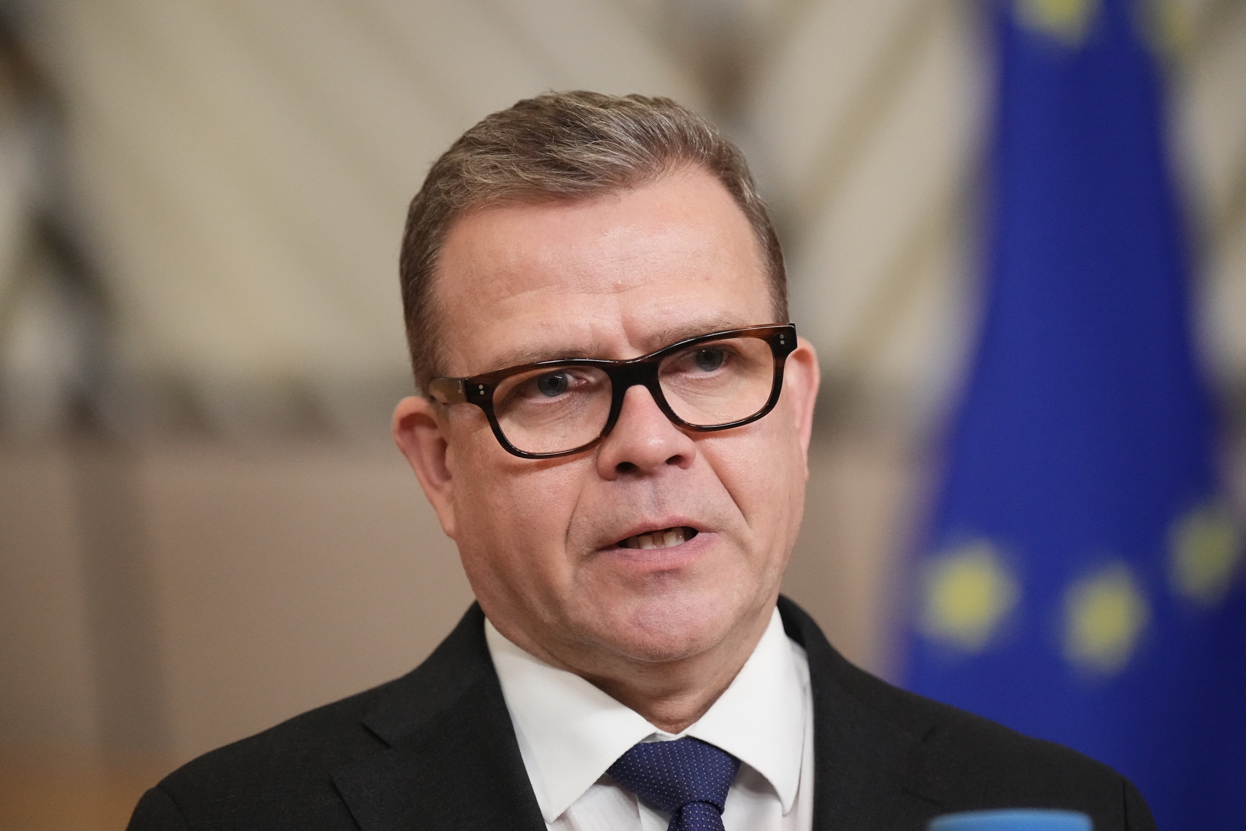 Prime Minister of Finland, Petteri Orpo, in Brussels, Belgium, January 22, 2026. 