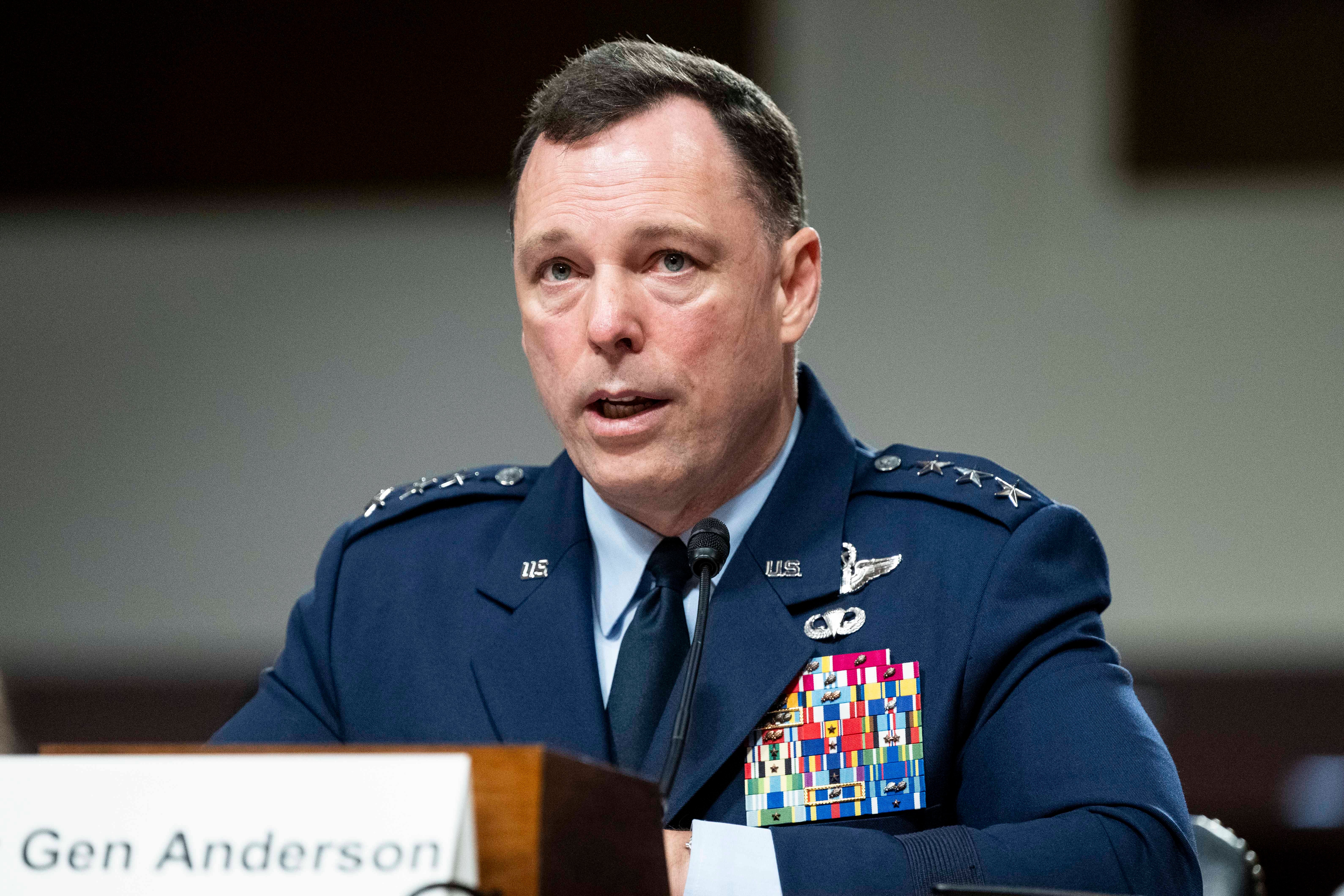Lieutenant General Dagvin R.M. A​, USAF, General and Commander, United States Africa Command, at a hearing of the Senate Armed Services Committee at the US Capitol in Washington, DC, July 22, 2025.