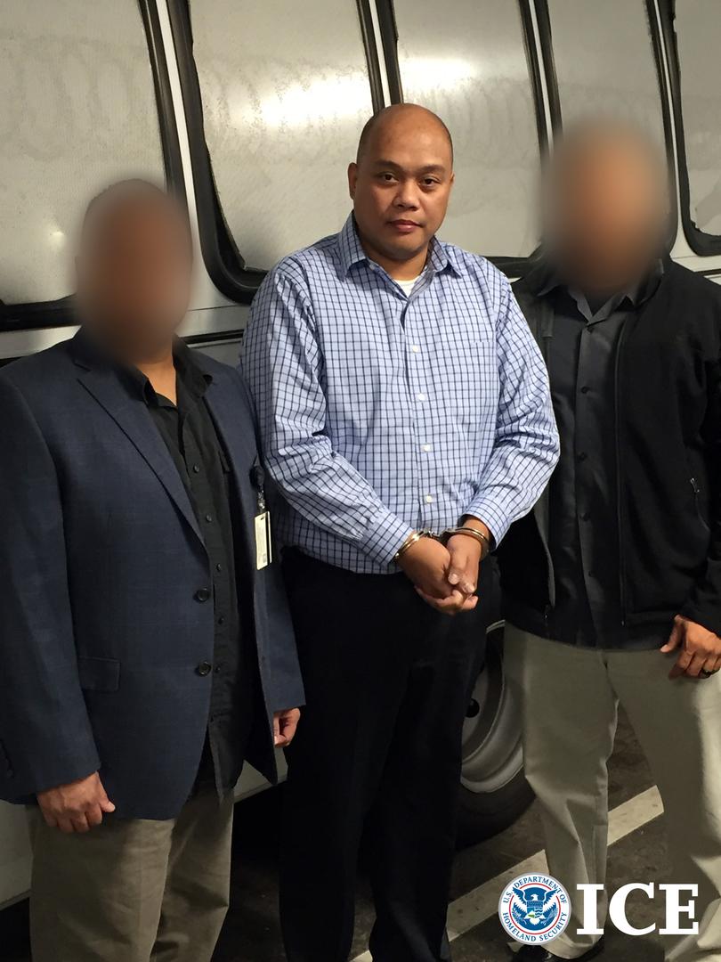Regor Cadag Aguilar, 42, arrived in Manila, Philippines, Wednesday, February 18, escorted by ICE Enforcement and Removal Operations (ERO) officers.