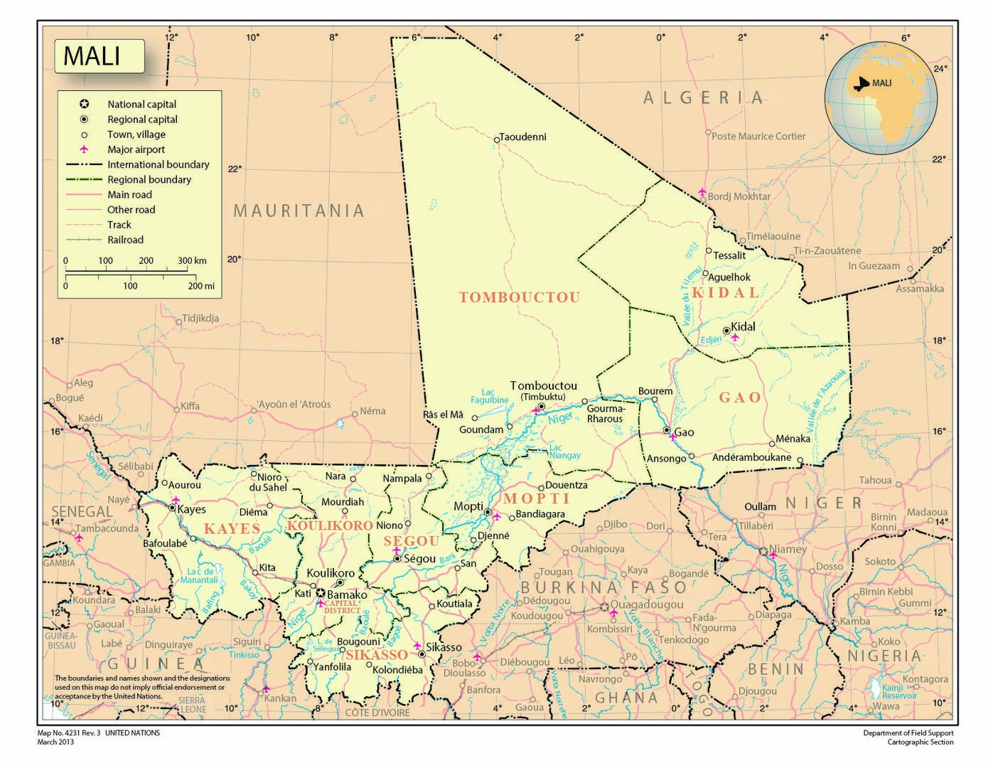 Mali map