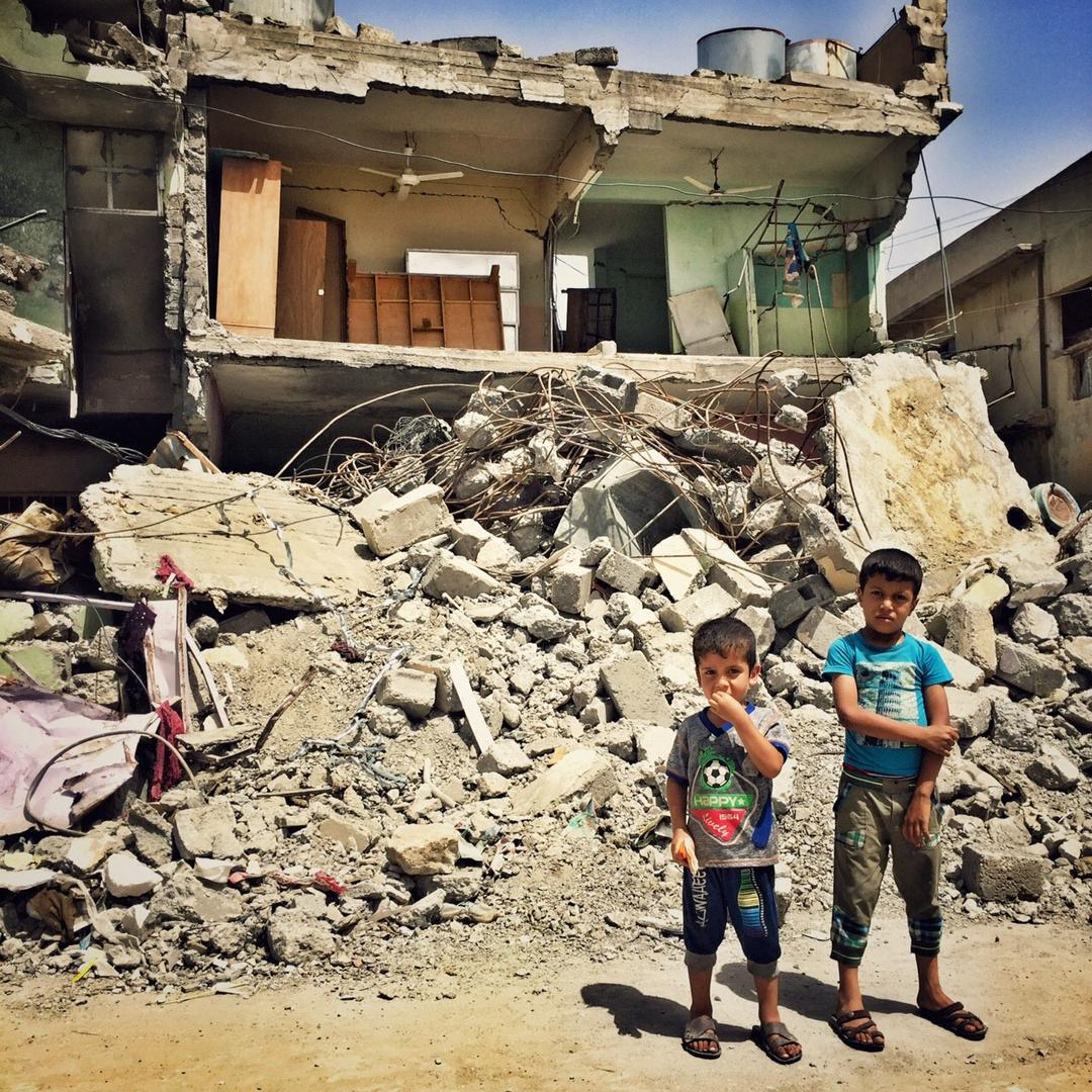 حي وادي الحجر في غرب الموصل. عديد من العائلات التي هربت أجبرت على العودة إلى هناك. 