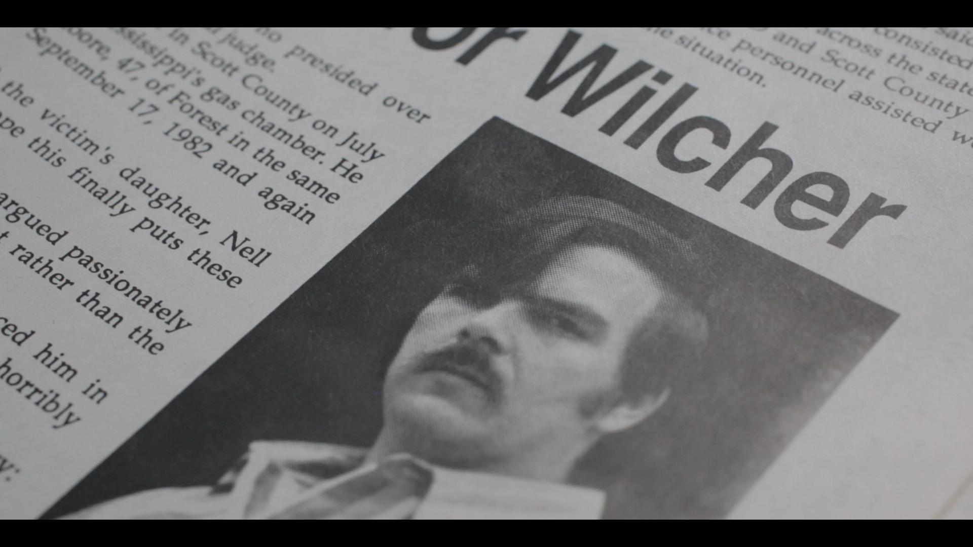 A newspaper article about Bobby Wilcher, sentenced to death for killing to women. © 2017 Florent Vassault