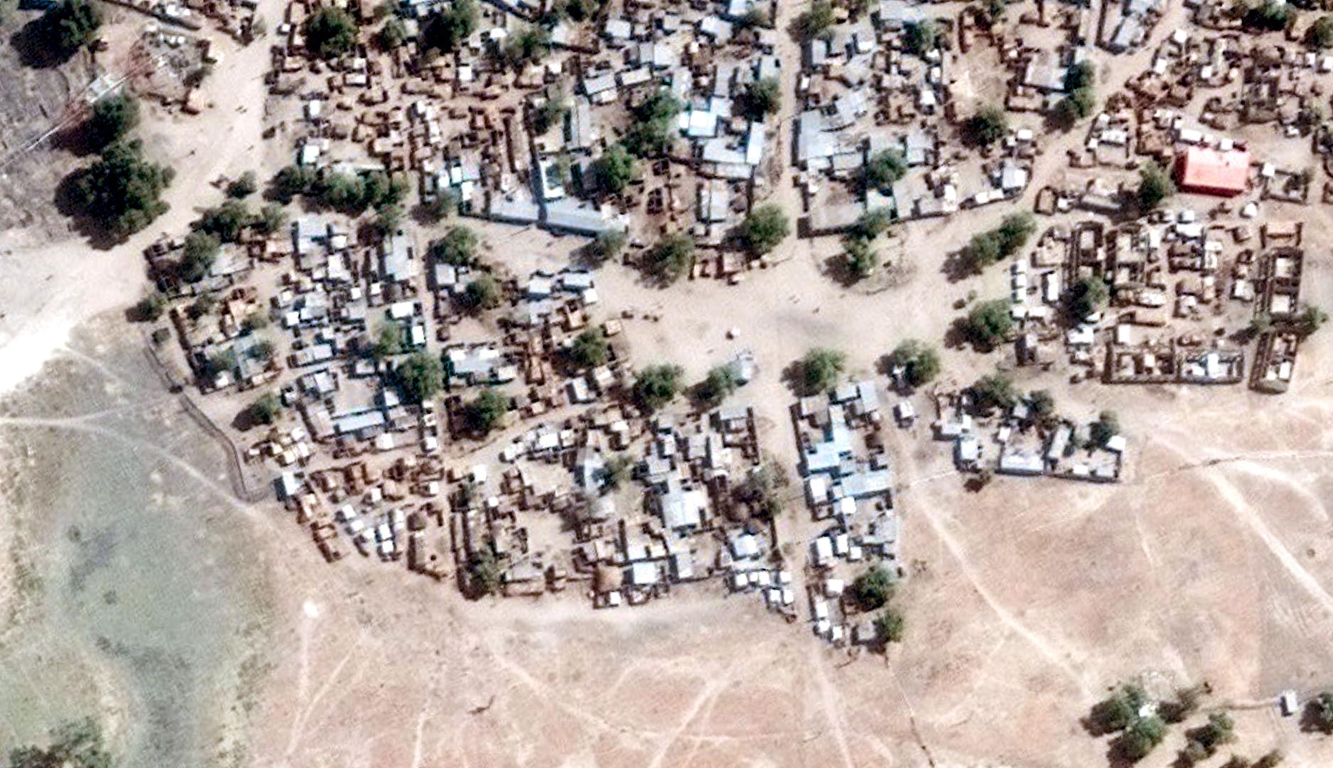 Satellite image recorded January 2, 2017 before the air strike