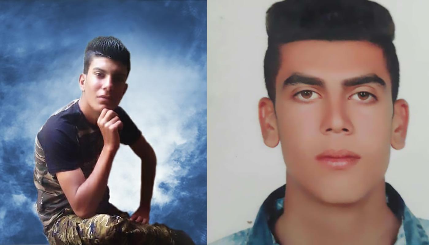 أمين صداقت (الخلفية البيضاء) ومهدي سهرابي فر (الخلفية الزرقاء) أُعدما في 25 أبريل/نيسان 2019.  