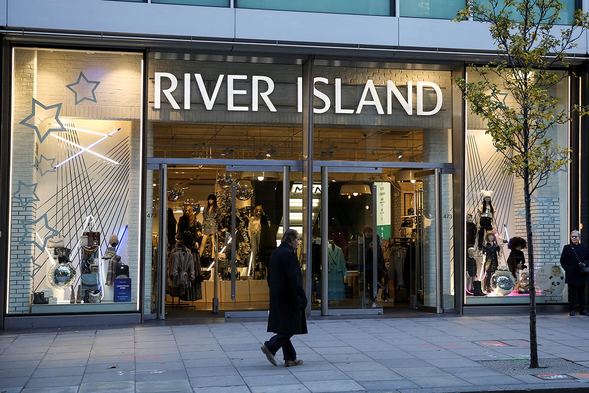 A branch of River Island seen on Oxford Street in London, United Kingdom