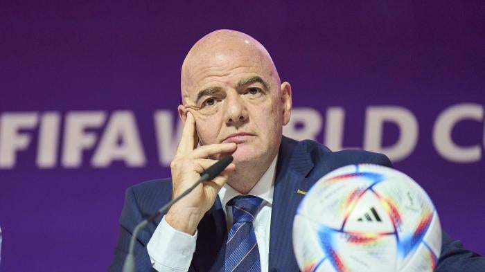 FIFA President Gianni Infantino at a Press Conference in Qatar.