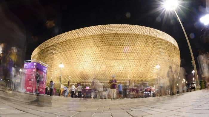 Lusail Stadium in Lusail, Qatar, where the final match of the 2022 World Cup will be played on December 18, 2022. 