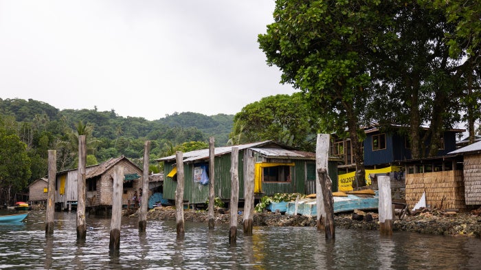 Wharf in the new Walande site.