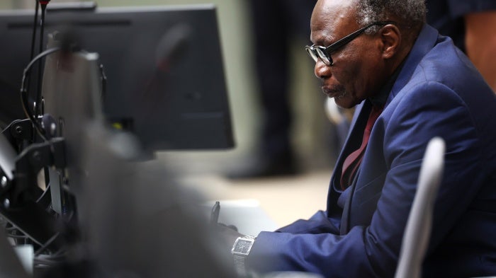  Ali Muhammad Ali Abd-Al-Rahman attends the delivery of the judgement in the case against him before the International Criminal Court (ICC) in The Hague, Netherlands, October 6, 2025.