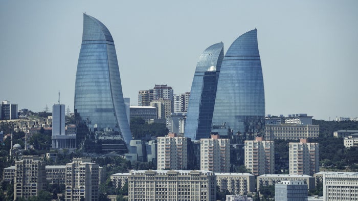  A view of Baku’s skyline, Azerbaijan, June 9, 2022. 