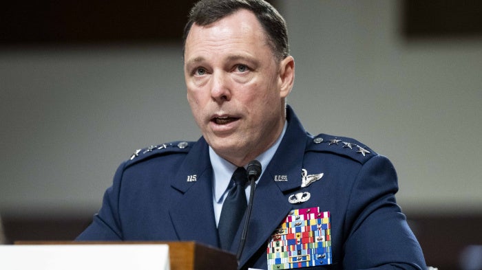 Lieutenant General Dagvin R.M. A​, USAF, General and Commander, United States Africa Command, at a hearing of the Senate Armed Services Committee at the US Capitol in Washington, DC, July 22, 2025.