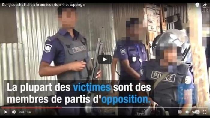 Bangladesh - vidéo sur le « kneecapping » https://youtu.be/25yfOe4L9PU