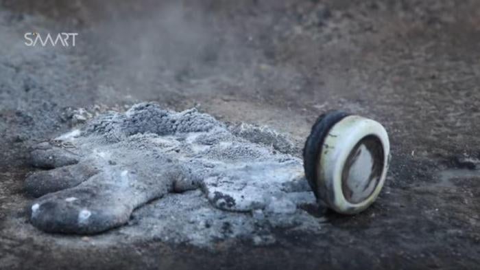 Photo of a ZAB-2.5 incendiary submunition from a December 5, 2016 attack on Maarat al-Numan south of Idlib.