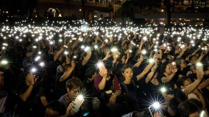Protesters in Hong Kong, July 5, 2019.