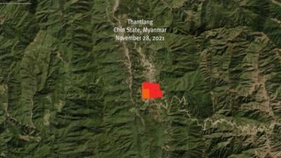 A screenshot of accumulated fire detections