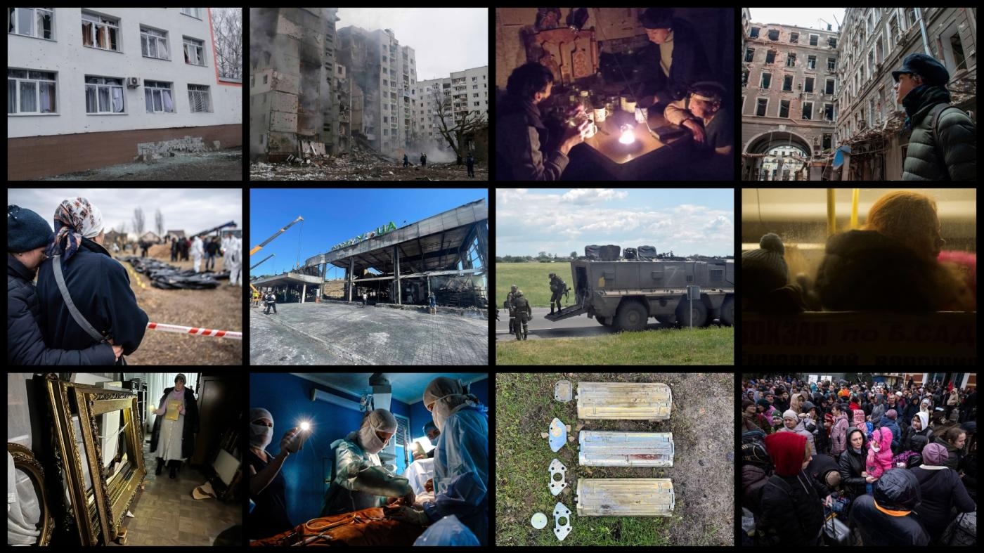  Ukraine&nbsp;: Après une année d’atrocités, la justice est essentielle

Le 24 février 2022, les Ukrainiens se sont réveillés sous le choc de l'invasion à grande échelle de leur pays par la Russie. Durant les 12 mois qui ont suivi, les forces russes ont brisé la vie de millions de civils ukrainien et dévasté les infrastructures civiles du pays. Elles ont commis diverses atrocités pour lesquelles les victimes sont en droit d’obtenir justice. Les responsables, au plus haut niveau, devraient répondre de leurs actes.
Voici un aperçu de 12 attaques et autres graves abus russes commis contre des civils ukrainiens, en violation flagrante du droit international et des lois de la guerre, parmi les nombreux incidents documentés par HRW au cours des 12 derniers mois.
 