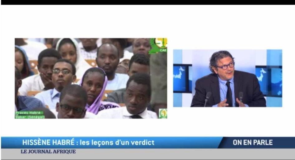 Capture d'écran TV5 Monde - entretien avec Reed Brody