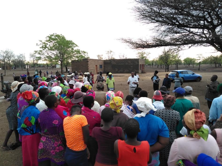 people. gathered. outside. chilonga.