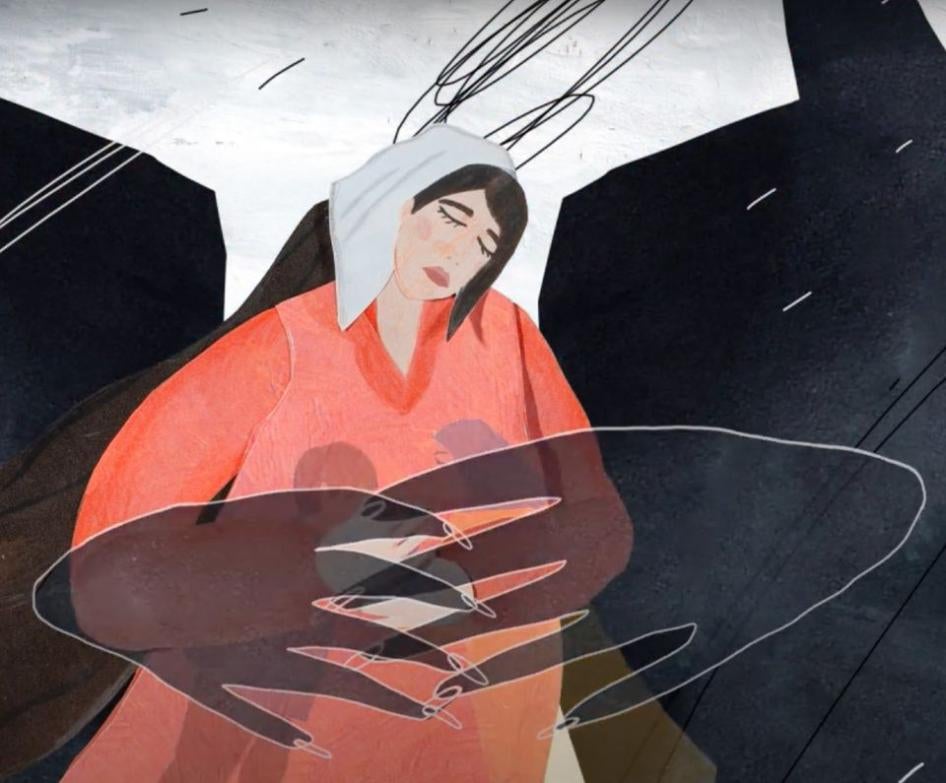 Кадр из анимационного ролика о разлучении матерей с детьми. Проект «Правовая Инициатива».