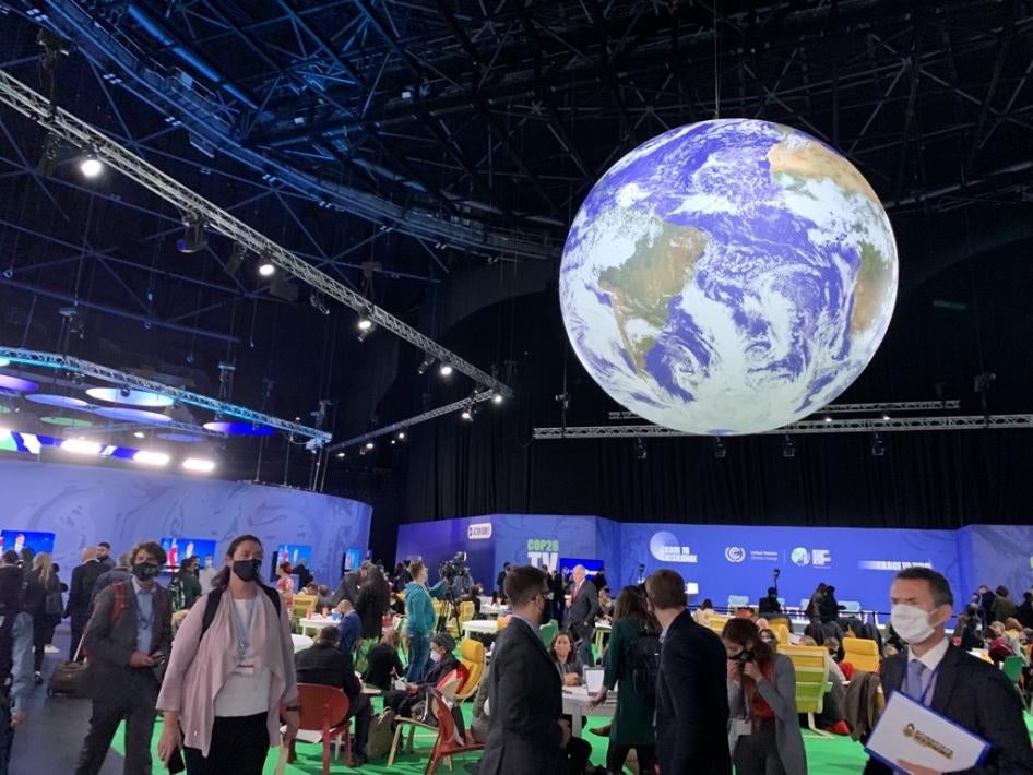 A view of the COP26 Climate Conference in Glasgow, November 1, 2021. 