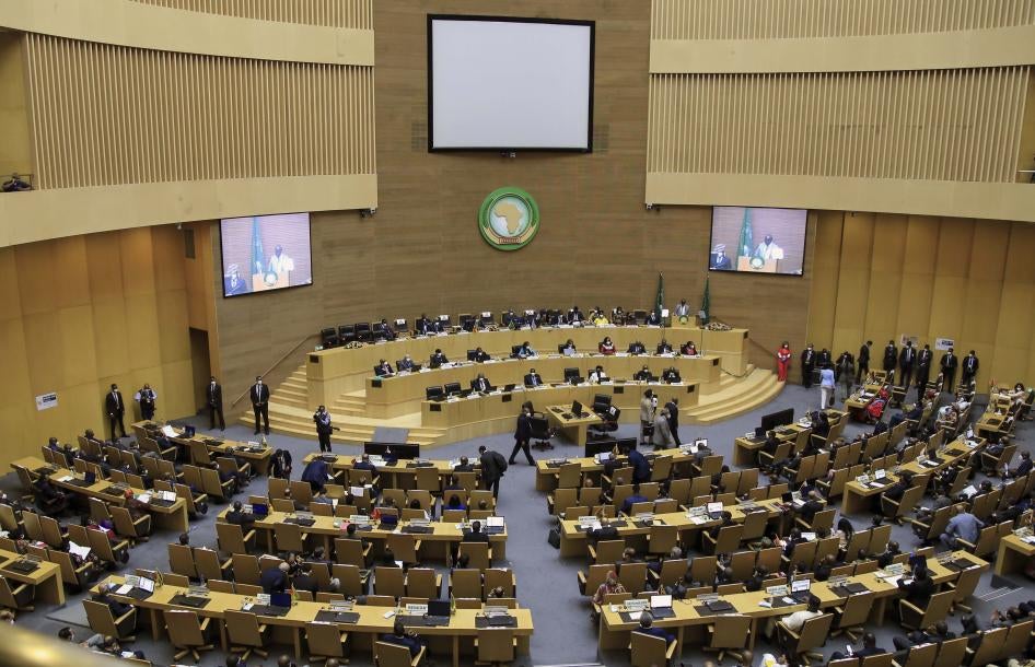African heads of state attend the 35th Ordinary Session of the African Union Assembly in Addis Ababa, Ethiopia, on February 5, 2022. 