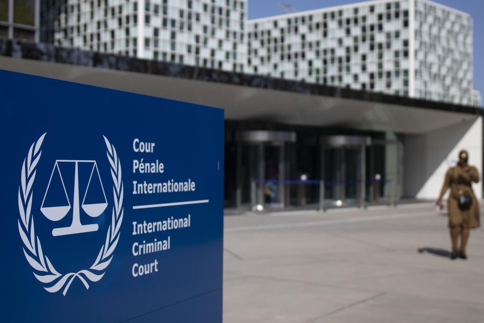Exterior view of the International Criminal Court in The Hague, Netherlands.