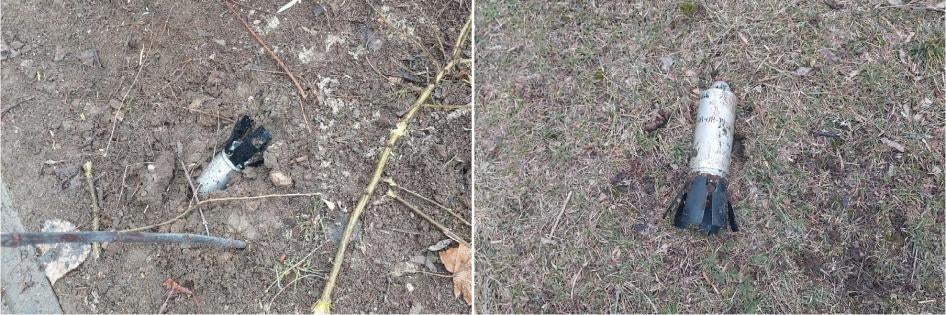 Composite image of unexploded submunitions