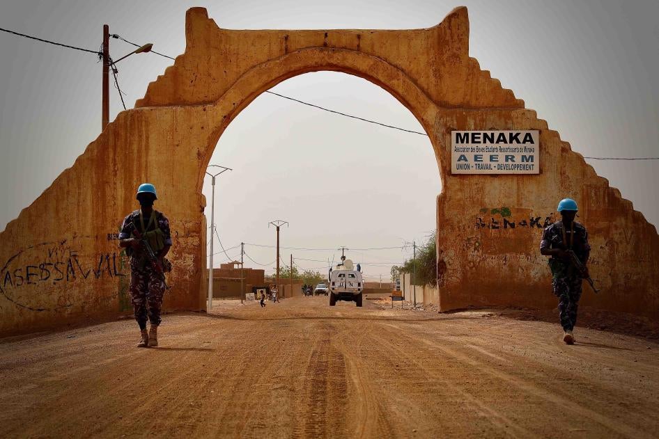 United Nations police patrol Ménaka region in northeast Mali on June 13, 2021. 