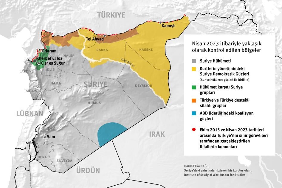 Syria Map Border Attacks