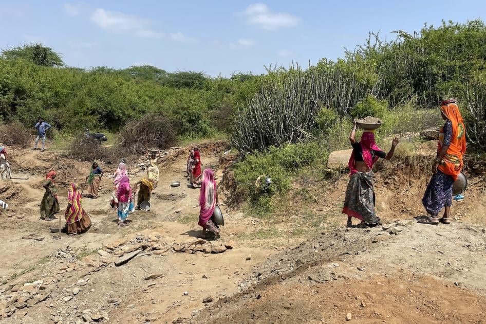 Women working at an outdoor job site