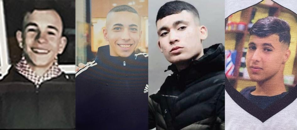  Left to Right, Adam Ayyad, Wadea Abu Ramuz, Mahmoud al-Sadi, and Mohammed al-Sleem.