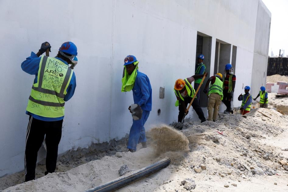 Workers at a construction site in Dubai, United Arab Emirates, August 15, 2023.