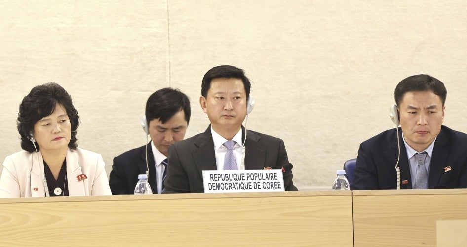 North Korean ambassador to the United Nations Office in Geneva, Jo Chol Su