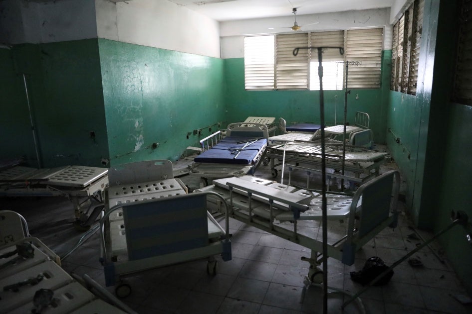 The emergency room of the General Hospital is empty during a visit by then-Haitian Prime Minister Garry Conille in Port-au-Prince, Haiti