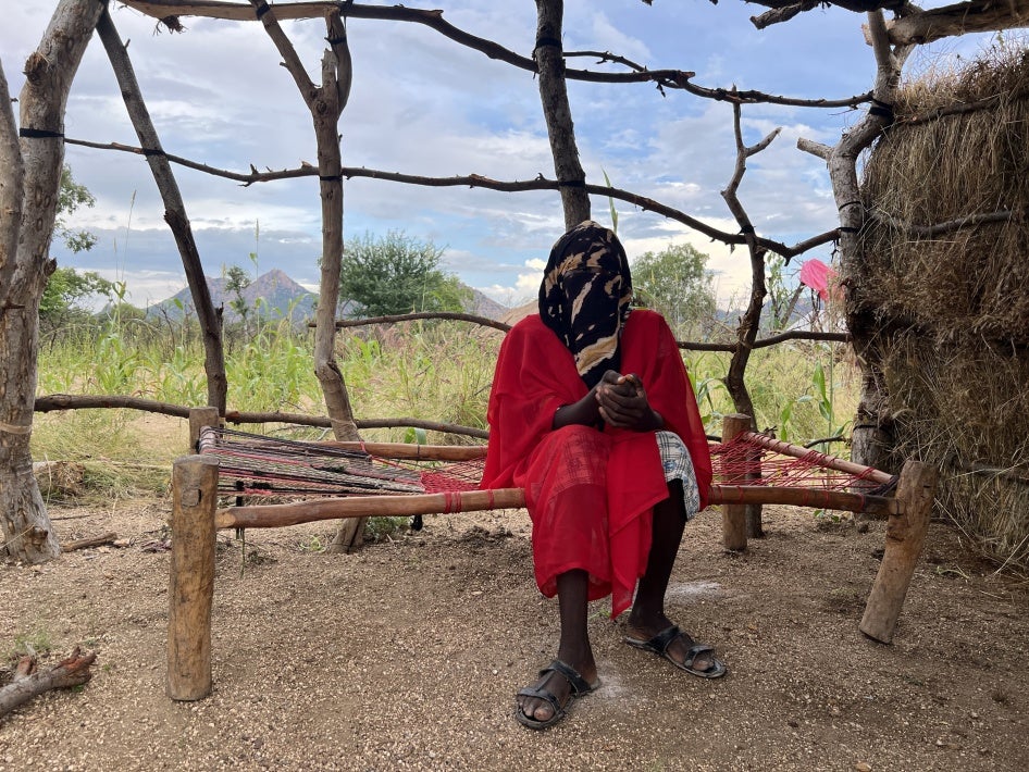 RSF fighters took 18-year-old “Hania” from her home in Fayu, South Kordofan when she was three months pregnant. They held her at a military base and repeatedly raped her for three months before she escaped. 