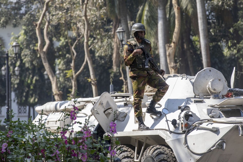 Security around the Supreme Court in Dhaka, Bangladesh, February 8, 2025.