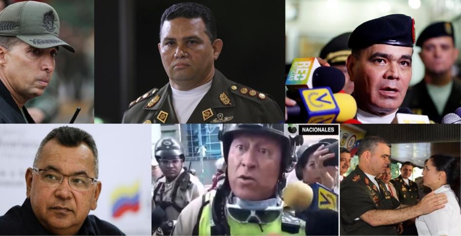 High-level officials in charge of security forces implicated in widespread abuses, and responsible for the prosecution of civilians by military courts.